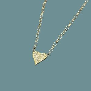 Gold Heart Pendant Necklace